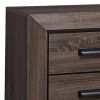 Two Drawer Nightstand With Scalloped Feet In Weathered Gray Grain Finish