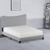 Luxurious Contemporary Style Upholstered Queen Bed, Grey