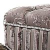 Traditional Style Wood and Poly Resin Vanity Stool, Gray