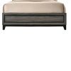Transitional Style Wooden Queen Size Bed with Brick Elements Panel Headboard