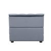 Traditional Style Velvet Modular Armless Chair with Tufting, Gray