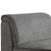 Bois Armless Chair (Reversible), Gray Velvet