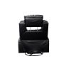 Contemporary Polyurethane Upholstered Metal Rocker Recliner with Swivel, Black