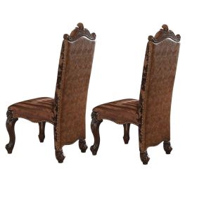 27 Inch Wide Side Chair, Faux Leather