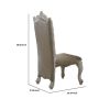 27 Inch Wide Dining Side Chair, Faux Leather