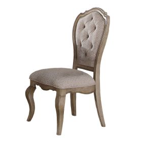 Button Tufted Upholstered Dining Side Chair