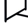 Contemporary Style Rectangular Wood and Metal End Table, Brown and Black
