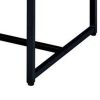 Contemporary Style Rectangular Wood and Metal End Table, Brown and Black