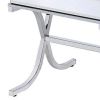Contemporary Style Metal and Mirror Square End Table, Silver