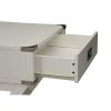 Square End Table, White