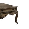 Wooden Rectangular Coffee Table with Cabriole Legs and Two Broad Drawers, Oak Brown