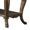 Wooden Sofa Table With Two Drawers And Bottom Shelf, Vintage Oak Brown