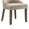 Wooden Chair with Fabric Upholstered Seating