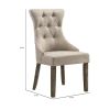 Wooden Chair with Fabric Upholstered Seating
