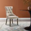 Wooden Chair with Fabric Upholstered Seating
