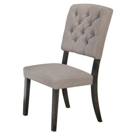 Wooden Side chair with Tufted Back