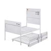 Industrial Style Metal Twin Size Bed with Straight Leg Support, White