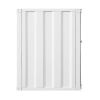 Industrial Style Metal Chest with Recessed Door Front, White