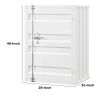 Industrial Style Metal Chest with Recessed Door Front, White