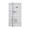 Industrial Style Metal Wardrobe with Recessed Door Front, White