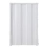 Industrial Style Metal Wardrobe with Recessed Door Front, White