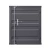 Industrial Style Metal Chest with Recessed Door Front, Gray