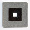 Square Shaped Wall Decor with Ribbed Details