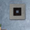 Square Shaped Wall Decor with Ribbed Details