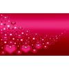 Contemporary Valentine Themed Rectangle Shape Wall Art, Red