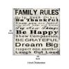 High Quality Canvas Print with Family Rules Quotes