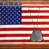 Canvas American Flag with Necklace Wall Print