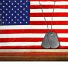 Canvas American Flag with Necklace Wall Print