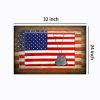Canvas American Flag with Necklace Wall Print