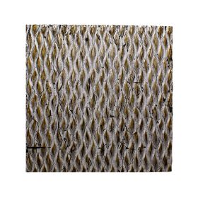 Modern Style Wooden Wall Decor with Patterned Carving