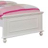 Traditional Style Full Bed with Button Tufted Camelback Headboard, White