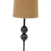 Metal Spindle Design Table Lamp Set of 2 with Cone Shade and Round Base