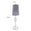 Metal Spindle Design Table Lamp Set of 2 with Cone Shade and Round Base