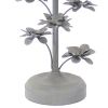 Flower Tree Design Metal Table Lamp Set of 2 with Tapered Drum Shade
