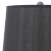 Wooden Table Lamp Set of 2 with Quatrefoil Design Base