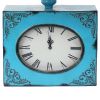 Clock Design Metal Table Lamp Set of 2 with Tapered Shade
