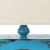 Clock Design Metal Table Lamp Set of 2 with Tapered Shade