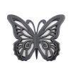 Set of 2 Wooden Butterfly Wall Plaque with Cutout Detail