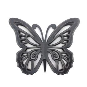 Set of 2 Wooden Butterfly Wall Plaque with Cutout Detail
