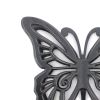 Set of 2 Wooden Butterfly Wall Plaque with Cutout Detail