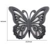Set of 2 Wooden Butterfly Wall Plaque with Cutout Detail