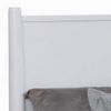 Wooden Eastern King Size Bed with Panel Headboard, White