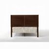 Paneled Eastern King Low Profile Bed with Chamfered Legs, Brown