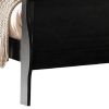 Transitional Panel Design Sleigh Eastern King Size Bed, Black