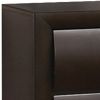 2 Drawer Wooden Nightstand with Metal Ring Handles and Harpin Legs, Brown