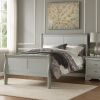 Sleigh Design Twin Size Bed with Rectangular Thin Legs, Silver
